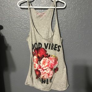 “good vibes only” tank